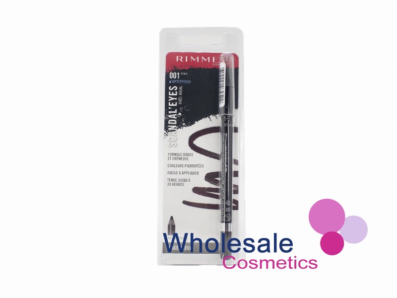 12 x Rimmel Scandaleyes Waterproof Khol Kajal Eyeliner - 001 BLACK